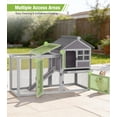 thumbnail image 6 of Aivituvin Aivituvin Rabbit Hutch Outdoor Rabbit Cage Indoor 51.6" L Waterproof Bunny Cage with Chew-Proof Ramp and Lockable Doors for Indoor Outdoor Use Grey, 6 of 10