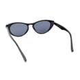 thumbnail image 4 of Womens Retro Hipster Keyhole Bridge Cat Eye Plastic Sunglasses All Black, 4 of 4