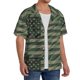 thumbnail image 2 of Fotbe Jungle Green Camo USA Flag Camisa Estampada de Manga Corta para Hombre, Casual de Verano, Estilo Playero, Sin Arrugas-X-Large, 2 of 5