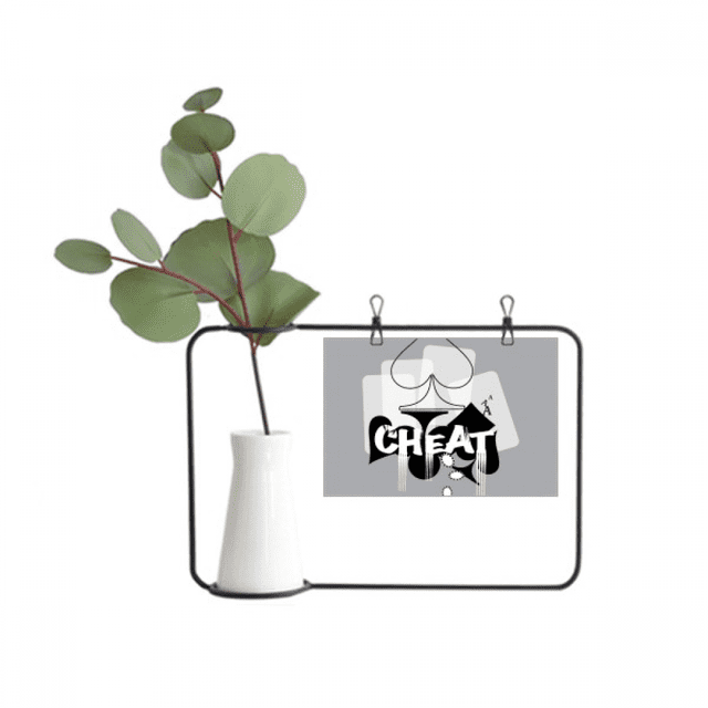 Patron de juego naipes fichas utensilios Marco De Metal Florero De Cerámica Decoración