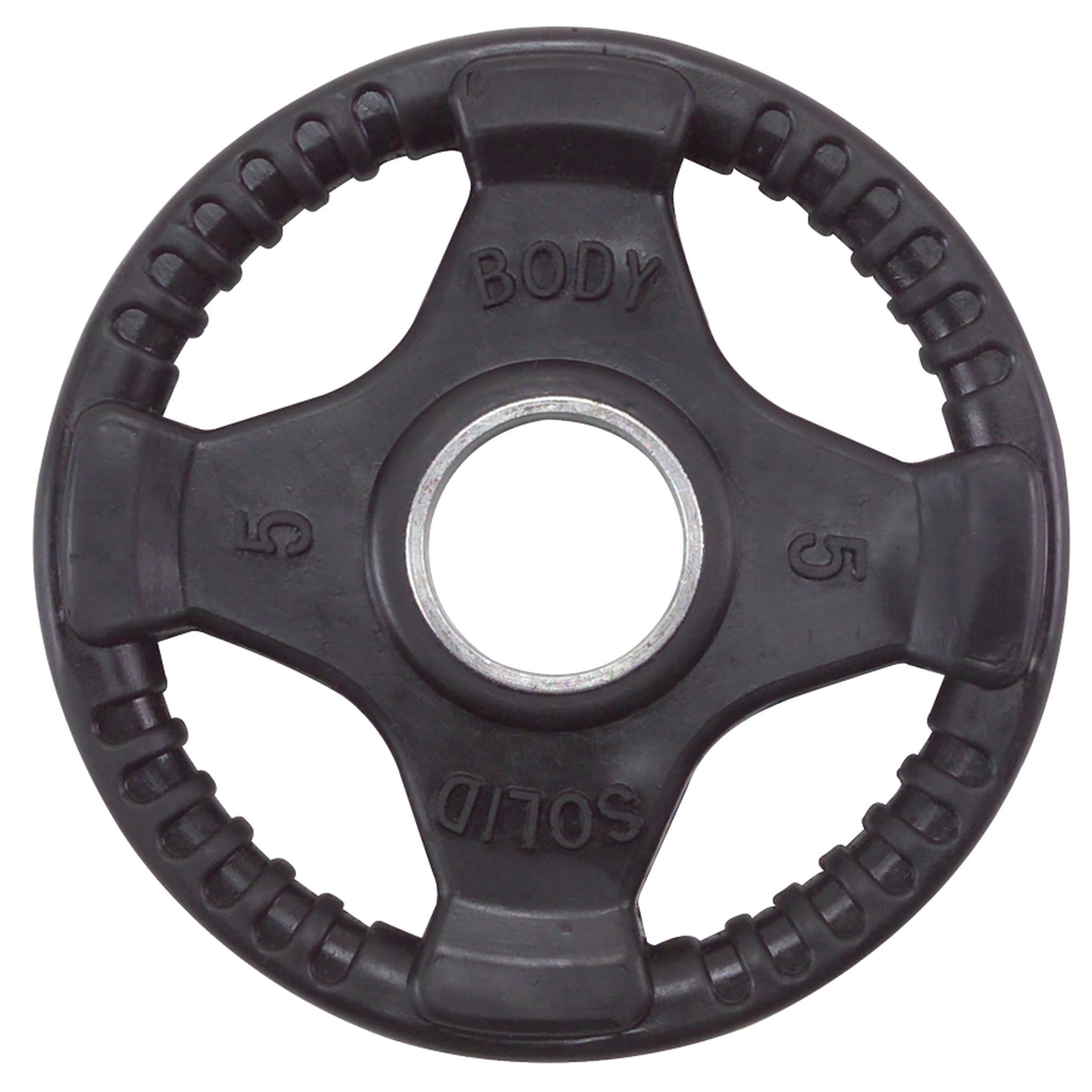 Body Solid OSR140 - 140 lb. Olympic Rubber Grip Weight Plate Set with 6'Olympic Black Bar
