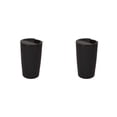 thumbnail image 2 of Taza de café de trigo Advancent Vaso liso a la moda Negro 2piezas, 2 of 6