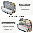 thumbnail image 5 of Standing Pencil Case with Base Large Capacity Stationery Pouch Pen Bag with Zipper for Women Men Vintage Pumpkin with Leaves, 5 of 7