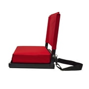 Stadium Chairs for Bleachers with Back Support by Outdoor Leisure Products, Large Ultra-Padded Seat for Complete Comfort, Easy Carry Handle with Adjustable Shoulder Strap