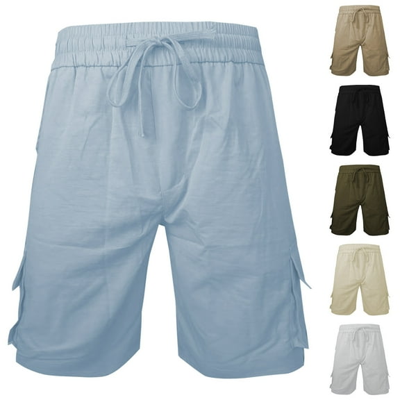 Mens Workout Shorts Lightweight Outdoor Work Shorts for Men Gym Shorts Quick Dry Activewear Stretch Waist Athletic Gym Short Outdoor Hiking Shorts with Pockets