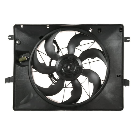 Ikon Motorsports Radiator Cooling Fan Replacement for 2013-2014 Hyundai Genesis Coupe L4 2.0L W/ Resistor, 25380-2M500 HY3115147 Automotive Engine Fan, Black