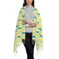 thumbnail image 2 of Sikiie Blue Rabbit Shawl Wraps Big Scarf Tassel Fall Winter Thick Scarf Warm Shawl Women Fall Gifts, 2 of 8