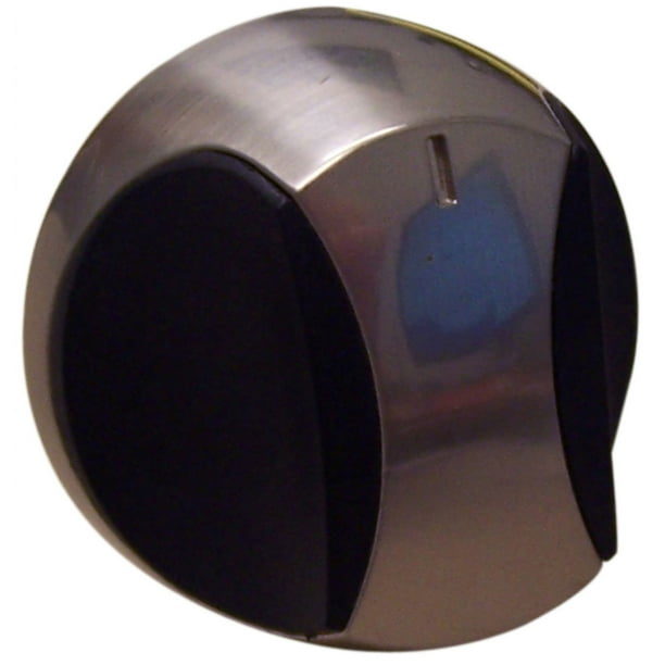 2.25" Black and Silver Plastic Control Knob for Charmglow and Kenmore