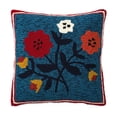 thumbnail image 1 of Evergreen Indoor/Outdoor Hooked Pillow, Ansley Bouquet 18"x18", 1 of 1