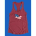 thumbnail image 3 of American Flag  Art Racerback Tank Women -Image by Shutterstock, Female Medium, 3 of 4