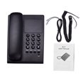 thumbnail image 2 of Black Corded Phone Desk Landline Phone Wall Mountable Telephone Support Ringer/Handset Receive  Control Flash Mute Function Redial for Hotel Office Business Home, 2 of 7