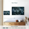 thumbnail image 4 of Elephant Stock Mesmeric Mandala Wall Art - Horizontal Canvas Wall Art - Living Room Wall Decor - Decor Elements Canvas - Gray And Blue Decor - 12" x 8", 4 of 8