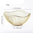 thumbnail image 2 of Wire Fruit Basket Gold Fruit Bowl for Kitchen Counter Wave Fruit Basket Serving Bowl Wire Fruit Dish for Fruits and Veggies, 2 of 7