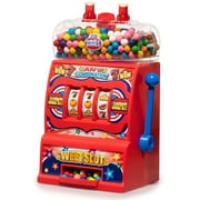Playo Gumball Slot Machine for Kids Toy Mini Bank Candy Dispenser, Red