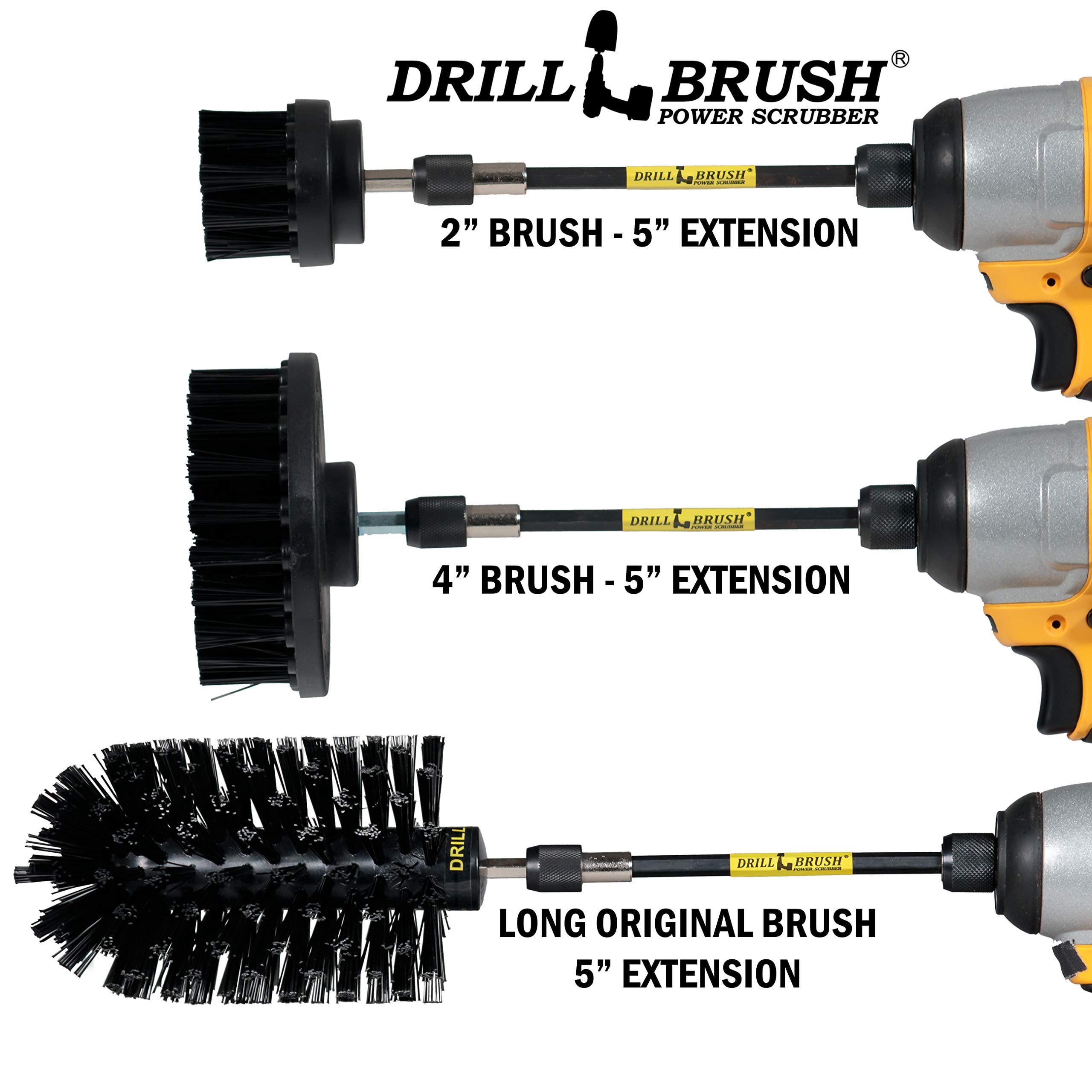 Oil Stain Remover Scrub Brush Attachment for Drill Set - Household Cleaning Tools and Scrub Brushes for Cleaning Grills - Electric Spin Scrubber Cleaning Supplies Set - Industrial Cleaning Products