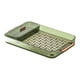 thumbnail image 1 of Bandeja de servicio multiusos, bandeja de tocador, bandeja de drenaje, plato organizador , bandeja para tazas de té para comedor, hogar y baño Verde BLESIY Bandeja de servir, 1 of 2