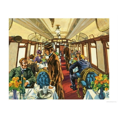 Aluminum Passenger Coach - The Comfort of the Pullman Coach of a Late-Victorian Passenger Train Print Wall Art By Harry Green