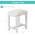 thumbnail image 2 of Small Vanity Stool, Cute Vanity Stools with Soft Faux Rabbit Fur Cushion, White Makeup Vanity Chair for Small Spaces, Living Room, Bedroom, Entryway, Foot Rest for Couch Sillas Modern, 2 of 15