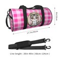 thumbnail image 4 of ZICANCN Cat Avatar Plaid Unisex Travel Duffle Bag - Sports Tote Gym Bag Airplane Weekenders Bags for Women Men, 4 of 8
