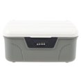 thumbnail image 1 of Lockable Storage Container Plastic Lockable Storage Box 4 Digit Password Storage Organizer High Security Lockable Storage Bin Sturdy Lockable Storage Bin Portable Locking Box for Home-gray-, 1 of 10
