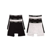 SLM Men's 6 Pack of Boxer Brief 100% Stretchy Active Underwear Regular Plus Size -XL-6 White