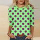 thumbnail image 1 of mfyjkho Tops Deportivos Para Mujer, Blusa Informal De Moda Para Mujer, Con Cuello Redondo Y Mangas 3/4, Estampada Tops Para Hacer Ejercicio Para Mujer Xl, 1 of 6