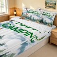 thumbnail image 3 of Erosebridal Happy Camping Zipper Twin Comforter Sets with Fitted Sheet and 2 Pillowcases, Hunting and Fishing Zipper Bedding Set, Reversible, 3 of 7