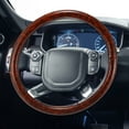 thumbnail image 2 of Unique Bargains 15" Universal Anti Slip Steering Wheel Grip Cover for Car Sedan SUV Breathable Wood Grain Brown, 2 of 6