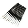 thumbnail image 1 of asddcavvf 11 Pcs Miniature Detail Paint Brush Set with Natural Wood Handle Miniature Paint Brushes S, 1 of 1