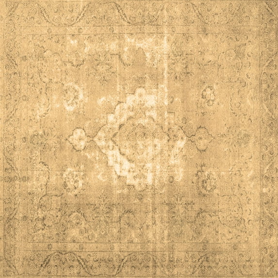 Ahgly Company Indoor Square Abstract Brown Contemporary Area Rugs, 8' Square