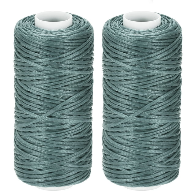 Unique Bargains Pastel Blue Polyester Waxed Leather Sewing Thread, 55 Yards, 2 Pack