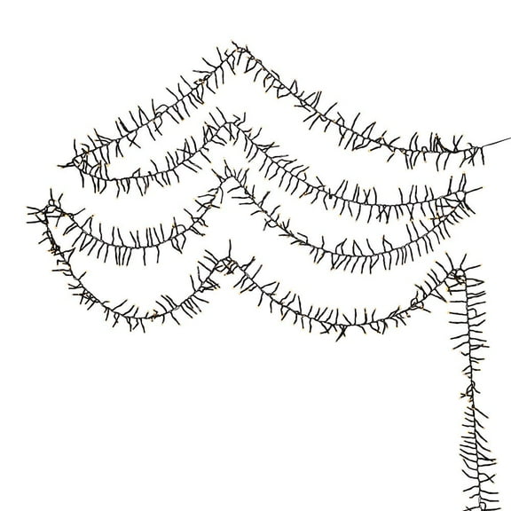 Kurt Adler Warm White 480-Light Connectable Cluster Garland for Christmas Tree, 16ft