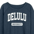 thumbnail image 3 of Instant Message - Delulu University - Women's Lightweight French Terry Long Sleeve Shirt, 3 of 6