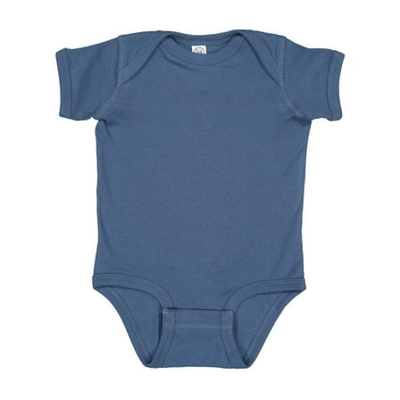 RABBIT SKINS Baby Bodysuit Girl & Boy | Newborn 0-3 Months to 24 Month Toddler, Snap Easy Closure (4400) Indigo, 18M