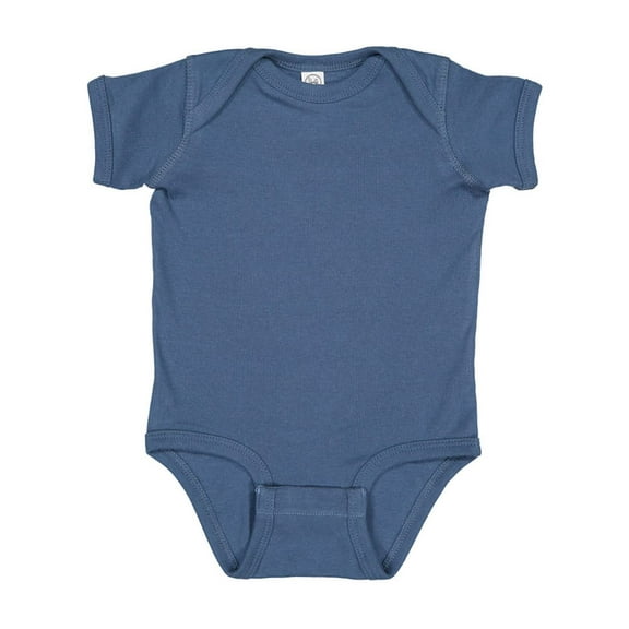 RABBIT SKINS Baby Bodysuit Girl & Boy | Newborn 0-3 Months to 24 Month Toddler, Snap Easy Closure (4400) Indigo, 18M