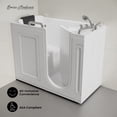 thumbnail image 2 of Auvergne 53" x 27" ADA Right Drain Walk-in Soaking Bathtub in Glossy White, Faucet Set, Drain, Grab Bars, Pillow Included, 2 of 9