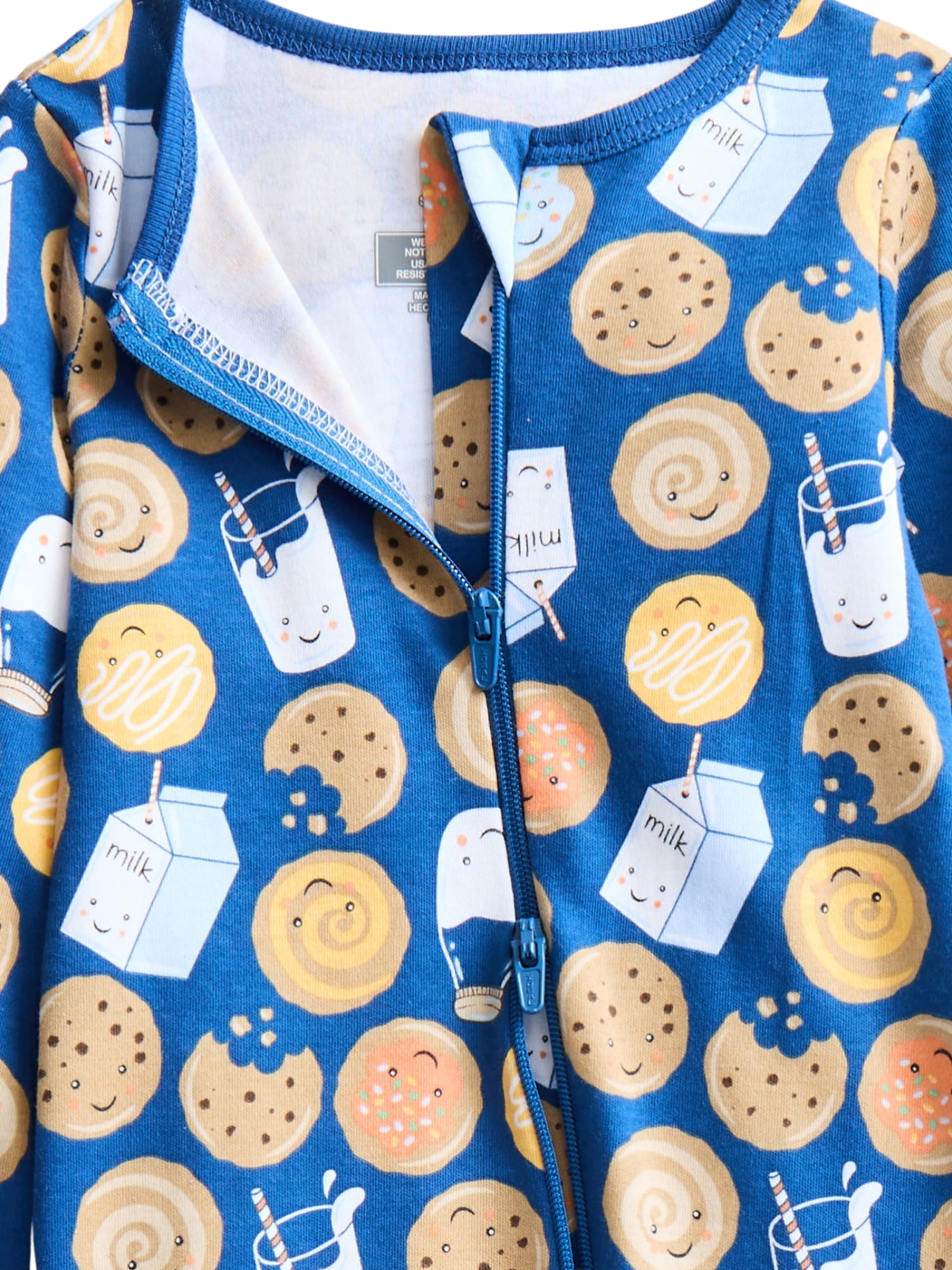 Wonder Nation Organic Cotton Baby Unisex Zip Front Footed Sleep N Play Pajamas, Sizes Preemie-6/9 Months