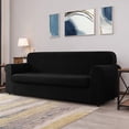 thumbnail image 4 of CHUN YI Stretch 2 Piece Houndstooth Sofa Slipcover Couch Cover,Black,Sofa, 4 of 6