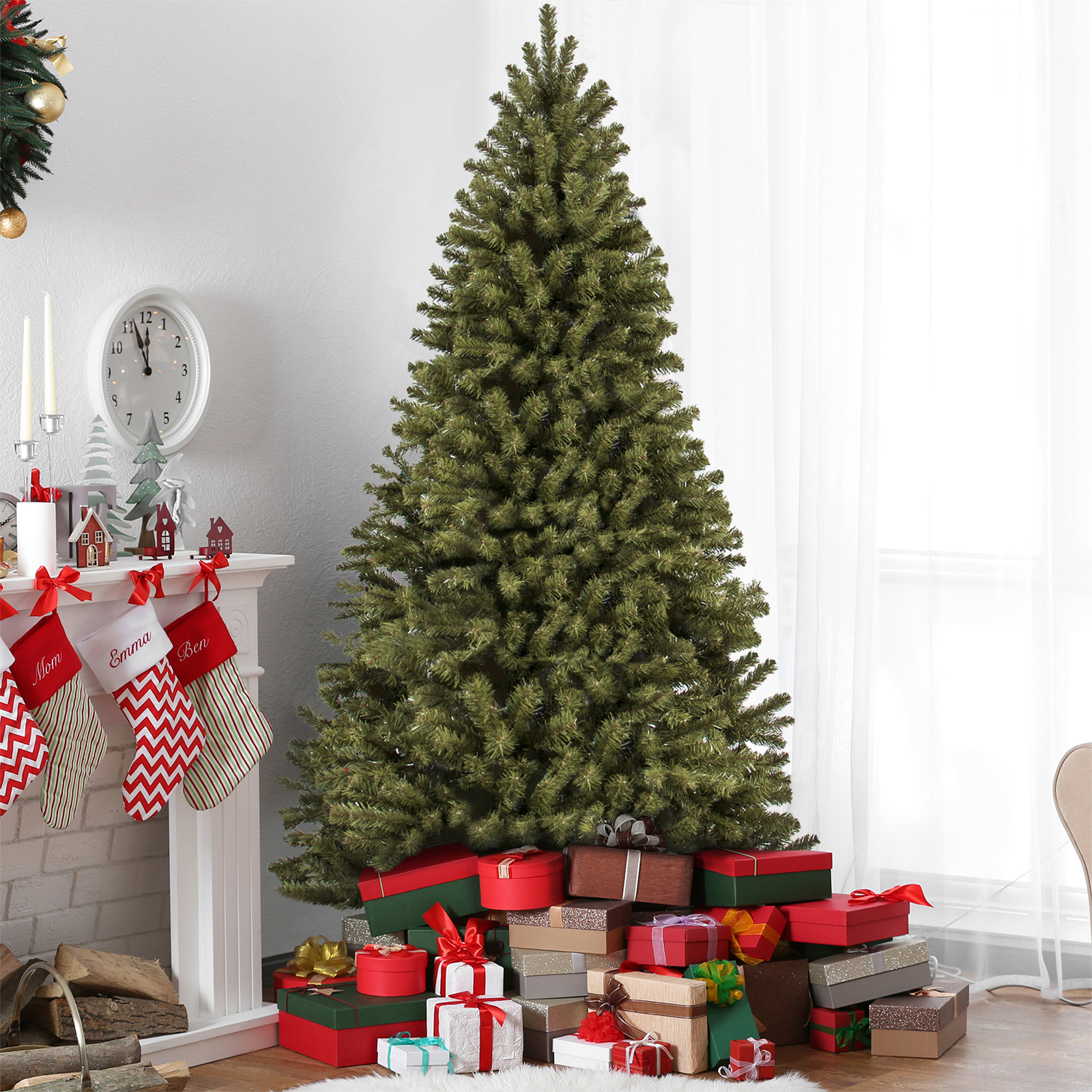 Best Choice Products 7.5-foot Premium Spruce Hinged Artificial Christmas Tree w/ Easy Assembly 