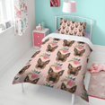 thumbnail image 4 of German Shepherd with Roses Duvet Cover and Pillowcase Set for Single Bedding, Bedroom Accessories for Kids Teens, 4 of 5