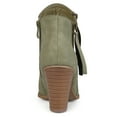 thumbnail image 4 of Journee Womens Vally Inside Zip Stacked Heel Booties, Widths Available, 4 of 10