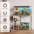 thumbnail image 5 of 40-50 Gallon Fish Tank Stand with Power Outlet & LED Light, Metal Aquarium Stand with 3 Tier Adjustable Storage Shelves, 36"*18.5" , White, 5 of 8