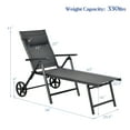 thumbnail image 2 of Costway  2PCS Patio Lounge Chair W/ Wheels Neck Pillow Aluminum Frame Adjustable, 2 of 11