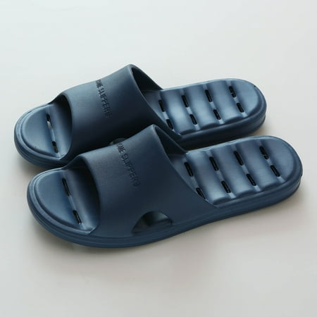 

Yolai Fashion All Seasons Men Slippers Flat Non Slip Lightweight Home Bathroom Waterproof Comfortable Hollow Sole Design