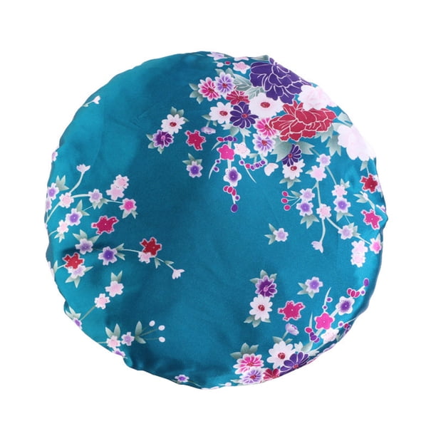 Qarigey Gorro para dormir para mujer, banda ancha elástica para cubrir la cabeza, envoltura para el cabello, gorro para quimio, accesorio para mujer Sombreros circón azul M(56-58cm) Qarigey AP009657-17B
