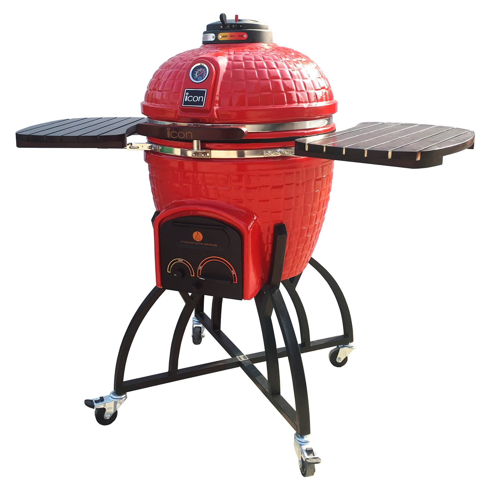 Icon Grills 400 Series 604 Square Inch Charcoal Kamado Grill with