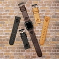 thumbnail image 4 of Indiana Premium Leather Unisex Watch Band for Apple Watch - 38/40/41mm (42mm Series 10) Short Tan by Affinity Bands, 4 of 5
