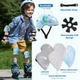 thumbnail image 6 of Adjustable Kids Bike Helmet Set with Knee, Elbow and Wrist Pads, Toddler Helmet for Ages 3-5-8-14 Boys Girls, Protective Gear Set for 3-14 Kids & Youth, for Bikes Skateboards Rollerskates, 6 of 6