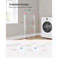 thumbnail image 2 of SONGMICS Clothes Drying Rack, Laundry Rack, Free-Standing Indoor Airer, 21.7 x 58.3 x 39.4 Inches, White and Pink ULLR052P01, 2 of 14