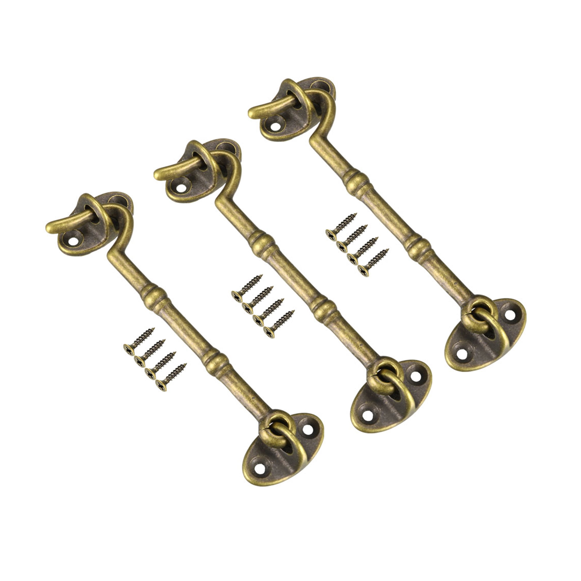 4 1 Cabin Hooks Eye Latch Door Gate Swivel Window Brass Hook